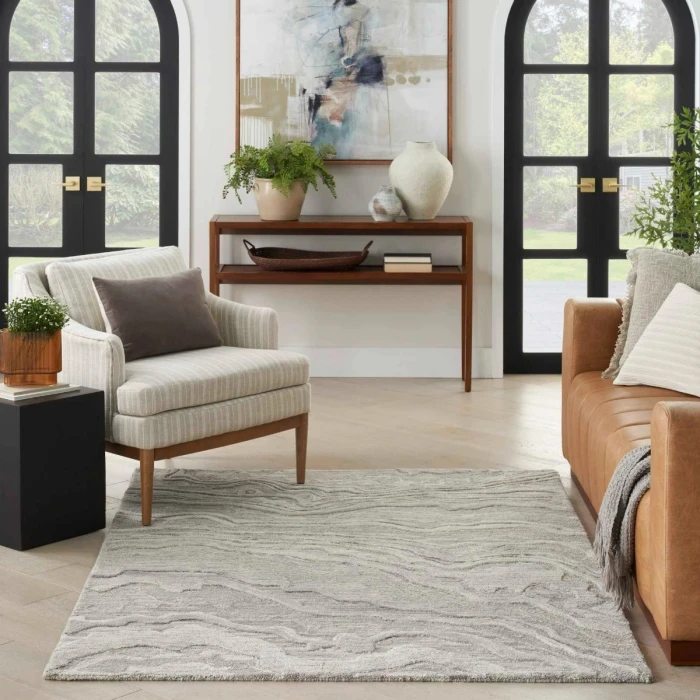 Nourison Graceful Grey GRU01 8 ft. Rect. Rug