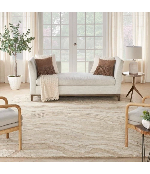 Nourison Graceful Taupe GRU01 8 ft. Rect. Rug
