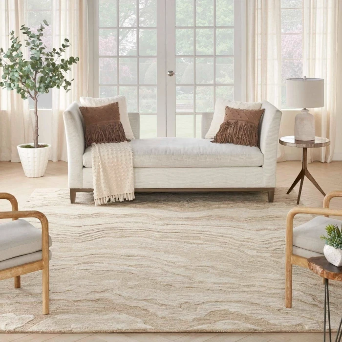 Nourison Graceful Taupe GRU01 5 ft. X 7 ft. Rect. Rug