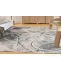 Nourison Astra Machine Washable Silver Blue ASW14 6 ft. 7 in. X 9 ft. Rectangle Rug