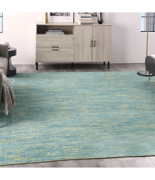 Nourison Essentials Blue Green Area Rug NRE01-Blue Green