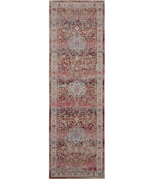 Nourison Vintage Kashan Runner Area Rug VKA01-Red
