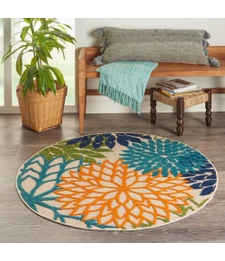 Nourison Home Aloha ALH05 Multicolor 4 ft. Round Area Rug