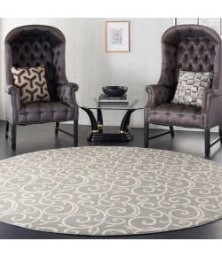 Nourison Home Grafix GRF19 Grey 8 ft. Round Area Rug