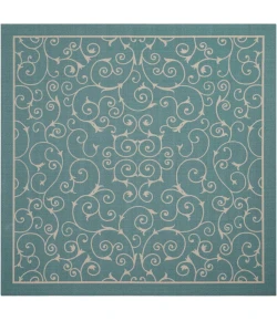 Nourison Home & Garden RS019 Light Blue 8 ft. 6 in. Square Area Rug