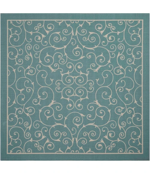 Nourison Home & Garden Square Area Rug RS019-Light Blue
