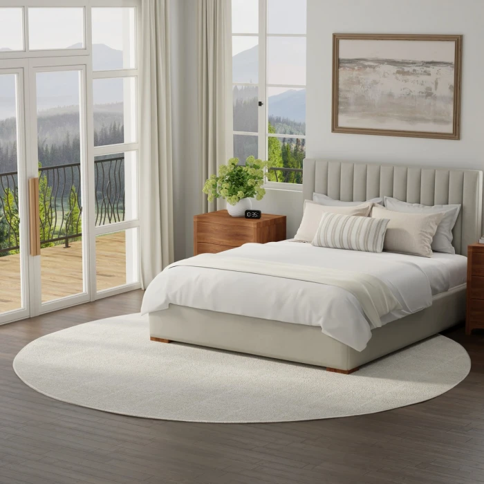 Nourison Serenity Home Ivory SRH05 8 ft. X Round Rug