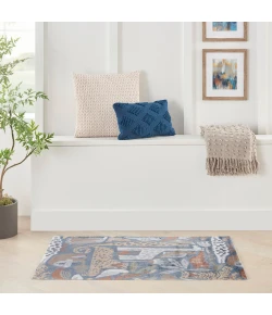 Nourison Home Astra Machine Washable ASW01 Multicolor 4 ft. X 6 ft. Area Rug