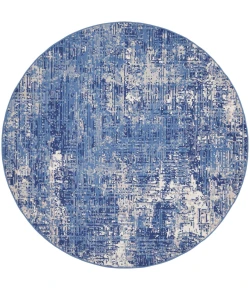 Nourison Home Whimsicle WHS08 Blue Ivory 5 ft. Round Area Rug
