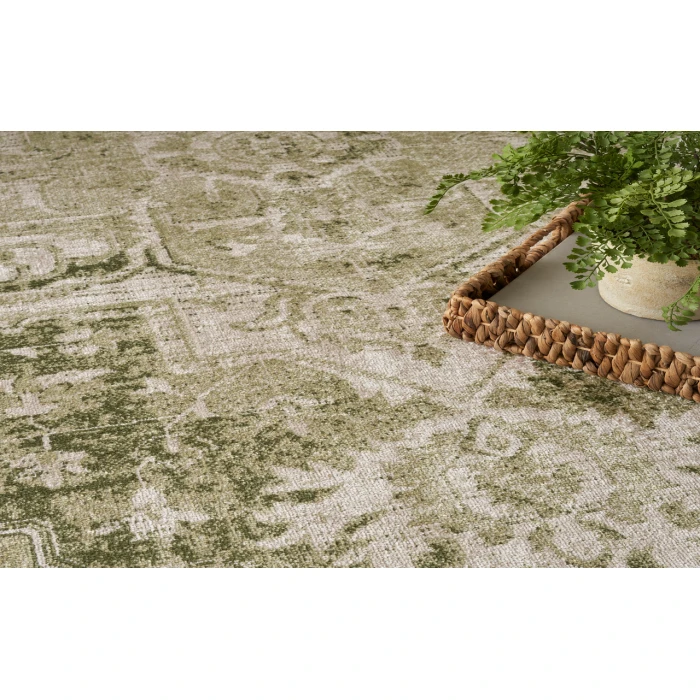 Nourison Astra Machine Washable Ivory Green ASW12 9 ft. X 12 ft. Rectangle Rug
