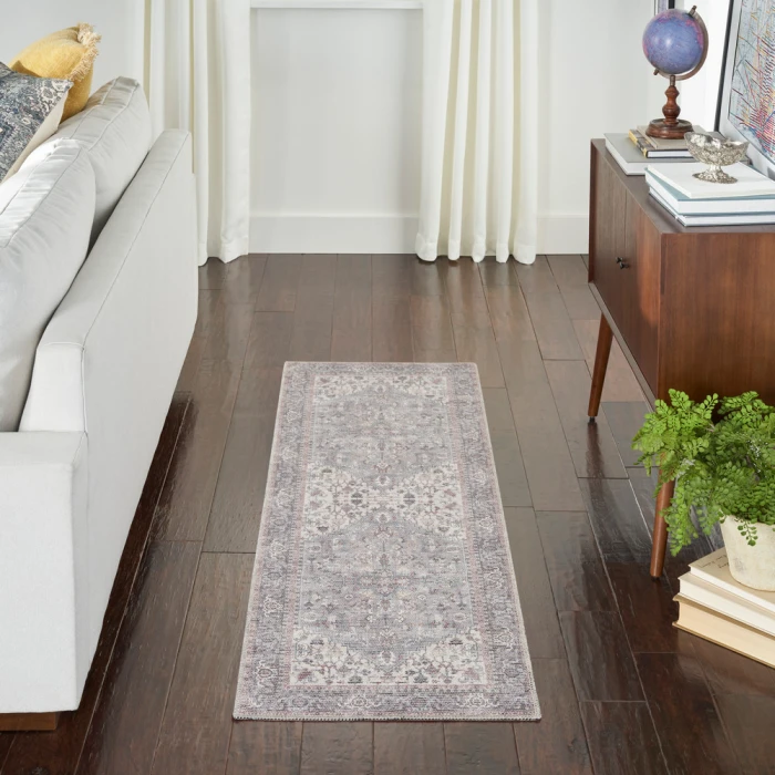 Nicole Curtis Machine Washable Series 1 Area Rug SR104 Grey