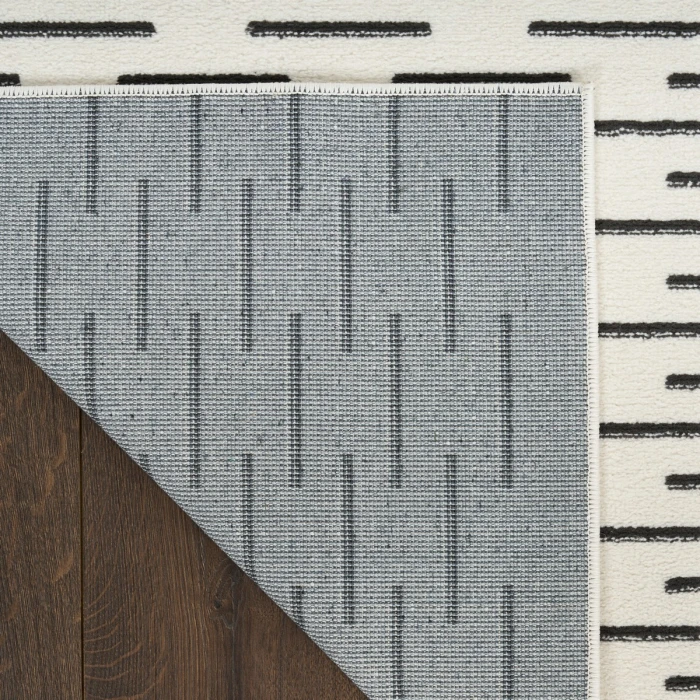 Nourison Nordic Ivory Black NRC12 8 ft. X 10 ft. Rect. Rug