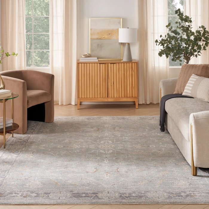 Nourison Infinite Blue Ivory IFT01 9 ft. X 13 ft. Rect. Rug