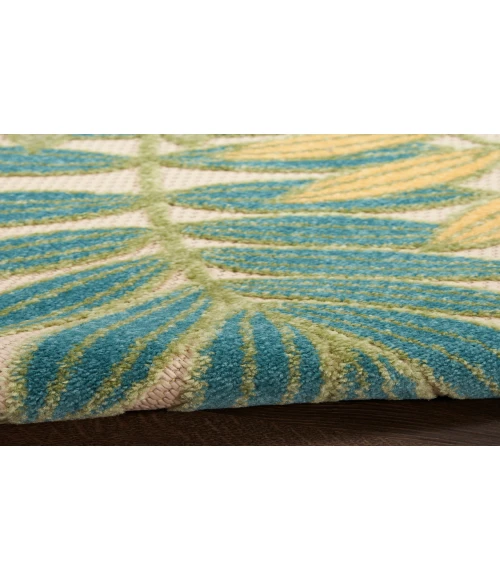 Nourison Aloha Green Multicolor ALH18 2 ft. X 6 ft. Rectangle Rug