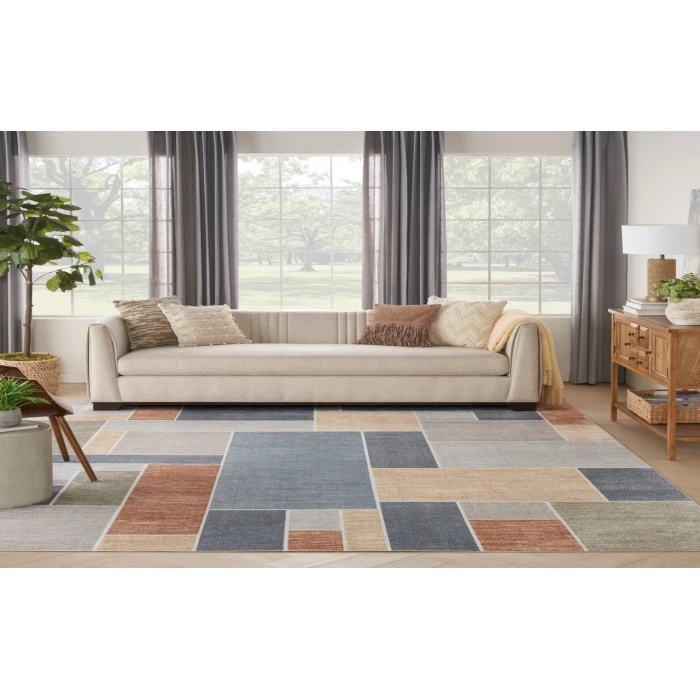 Nourison Astra Machine Washable Multicolor ASW09 12 ft. X 15 ft. Rectangle Rug