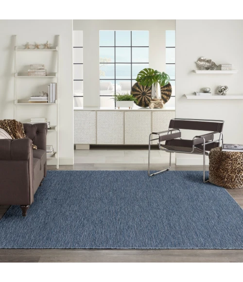 Nourison Washable Solutions Navy Blue WSL01 9 ft. X 12 ft. Rect. Rug