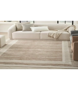 Nourison Home Serenity Home SRH07 Mocha Ivory 5 ft. 3 in. X 7 ft. 3 in. Area Rug