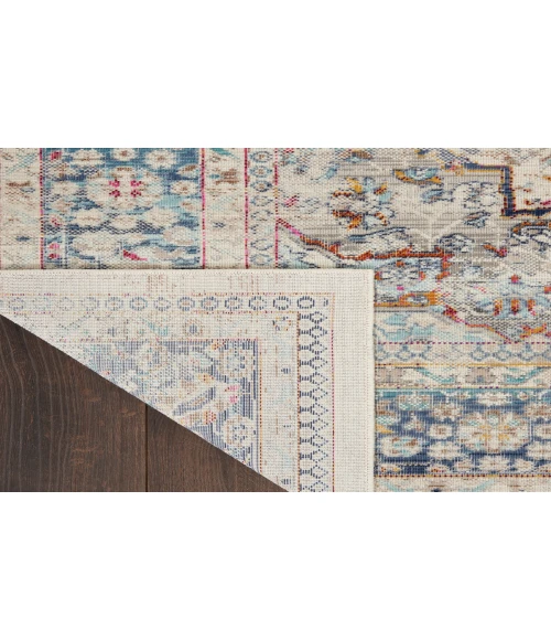 Nourison Vintage Kashan Ivory Blue VKA07 2 ft. X 4 ft. Rectangle Rug