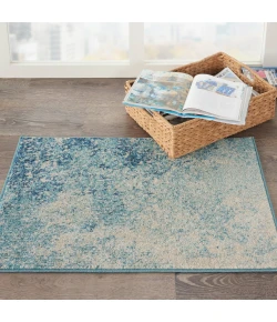 Nourison Home Passion PSN10 Navy Light Blue 1 ft. 10 in. X 2 ft. 10 in. Area Rug