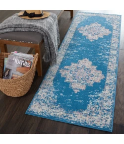 Nourison Home Grafix GRF14 Blue 2 ft. 3 in. X 7 ft. 6 in. Area Rug