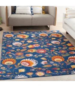Nourison Home Allur ALR08 Navy Multicolor 4 ft. X 6 ft. Area Rug