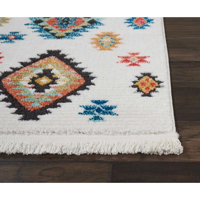 Nourison South Western White NAV07 2ft.2in. x 7ft.9in. Rect. Rug