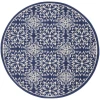 Nourison Home Jubilant JUB06 Navy Ivory 5 ft. 3 in. Round Area Rug