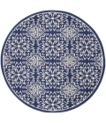 Nourison Jubilant Round Area Rug JUB06-Navy/Ivory