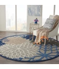 Nourison Aloha Round Area Rug ALH05-Blue/Multicolor