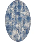 Nourison Grafix Navy Blue GRF38 8 ft. Round Rug