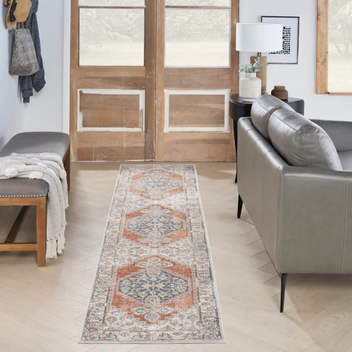 Nourison Astra Machine Washable Area Rug ASW11 Grey/Multi