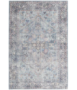 Nourison Home New Concept Washables SR104 Light Grey Blue 6 ft. X 9 ft. Area Rug