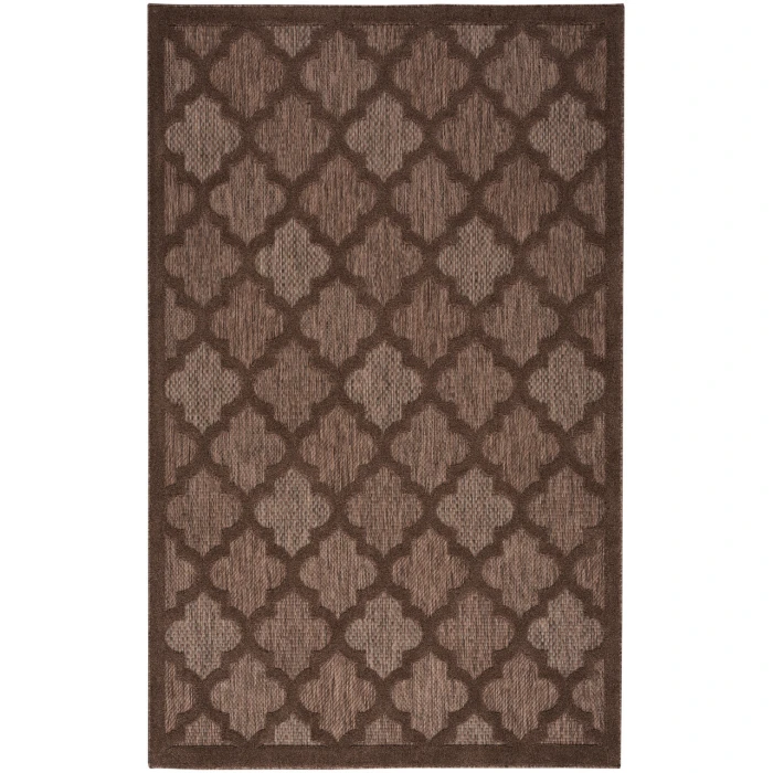 Nourison Easy Care Brown NES01 5 ft. X 7 ft. Rectangle Rug