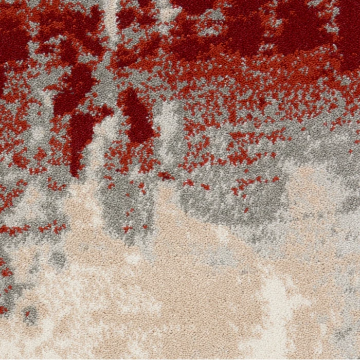 Nourison Maxell Area Rug MAE14-Ivory/Red