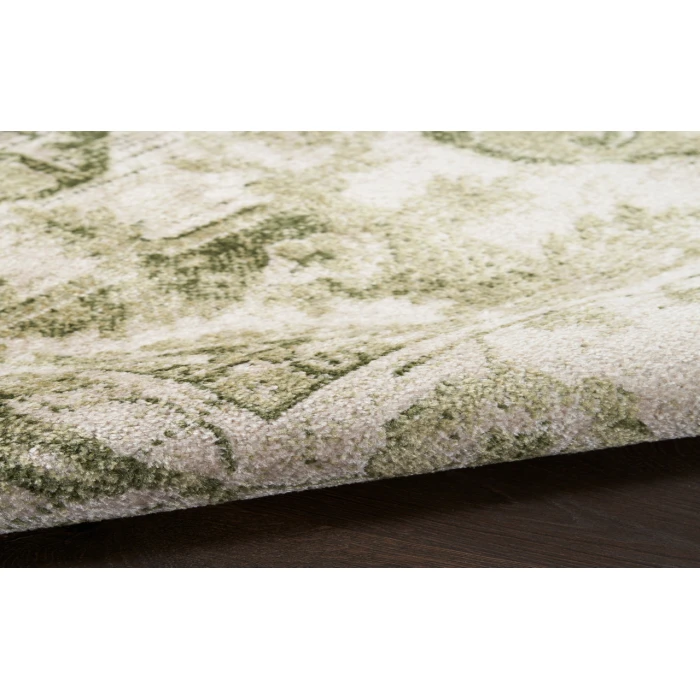 Nourison Astra Machine Washable Ivory Green ASW12 9 ft. X 12 ft. Rectangle Rug