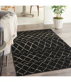 Nourison Home Grafix GRF04 Black 3 ft. 9 in. X 5 ft. 9 in. Area Rug