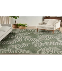 Nourison Home Garden Oasis GOA01 Green Ivory 9 ft. X 12 ft. Area Rug