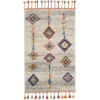 Nourison Nomad Cream Grey NMD04 2ft.2in. x 4ft. Rect. Rug