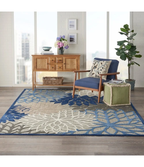 Nourison Aloha Area Rug ALH05-Blue/Multicolor