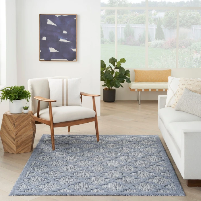 Nourison Easy Care Area Rug NES01 Denim Blue