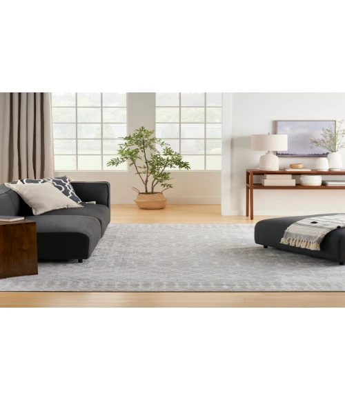 Nourison Astra Machine Washable Grey ASW10 12 ft. X 15 ft. Rectangle Rug