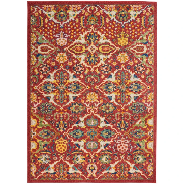 Nourison Allur Area Rug ALR03-Red Multicolor