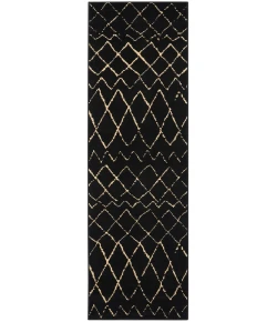Nourison Home Grafix GRF04 Black 2 ft. 3 in. X 7 ft. 6 in. Area Rug