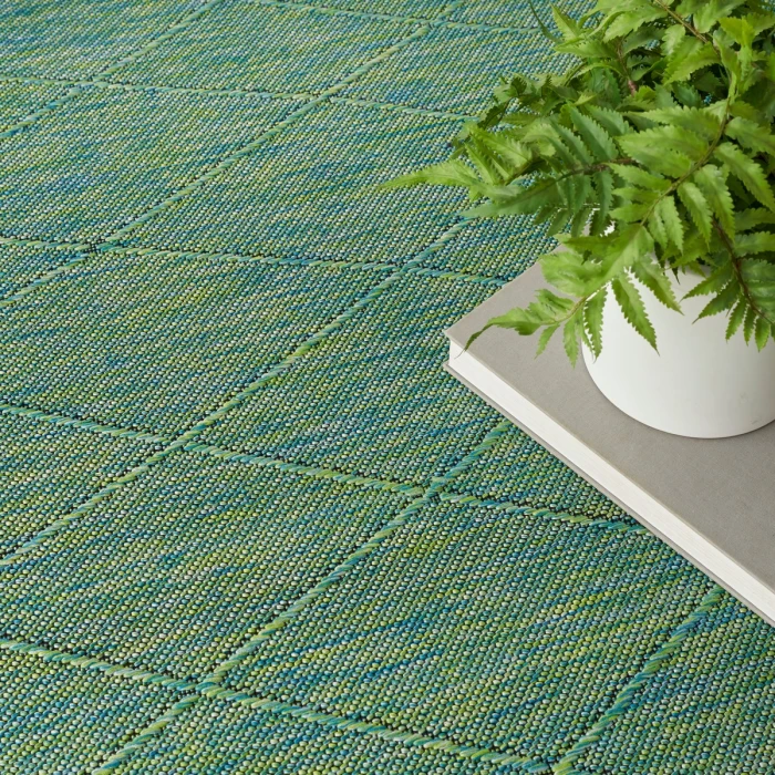 Nourison Washable Solutions Blue/Green WSL01 7 ft. X 10 ft. Rect. Rug