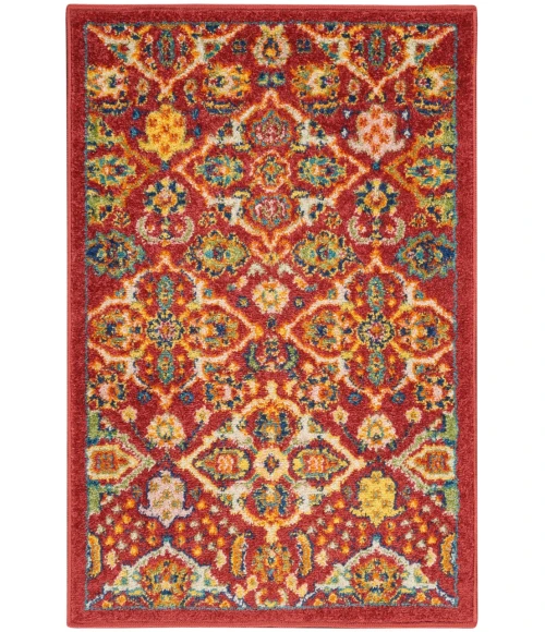 Nourison Allur Area Rug ALR03-Red Multicolor