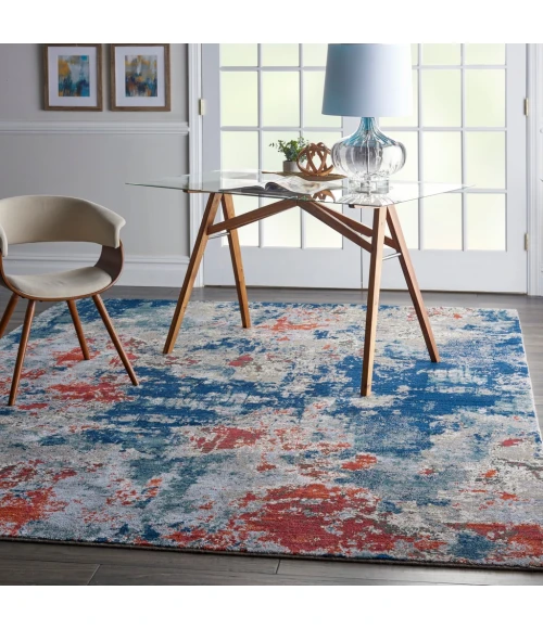 Nourison Artworks Area Rug ATW01-Navy/Brick