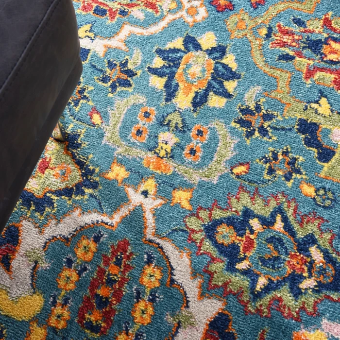 Nourison Allur Area Rug ALR03-Turquoise Ivory