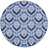 Nourison Home Whimsicle WHS01 Blue 8 ft. Round Area Rug
