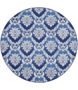 Nourison Home Whimsicle WHS01 Blue 8 ft. Round Area Rug