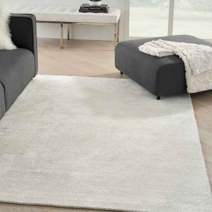 Michael Amini Ma30 Star Area Rug SMR01 Ivory 5'3" x 7'3"
